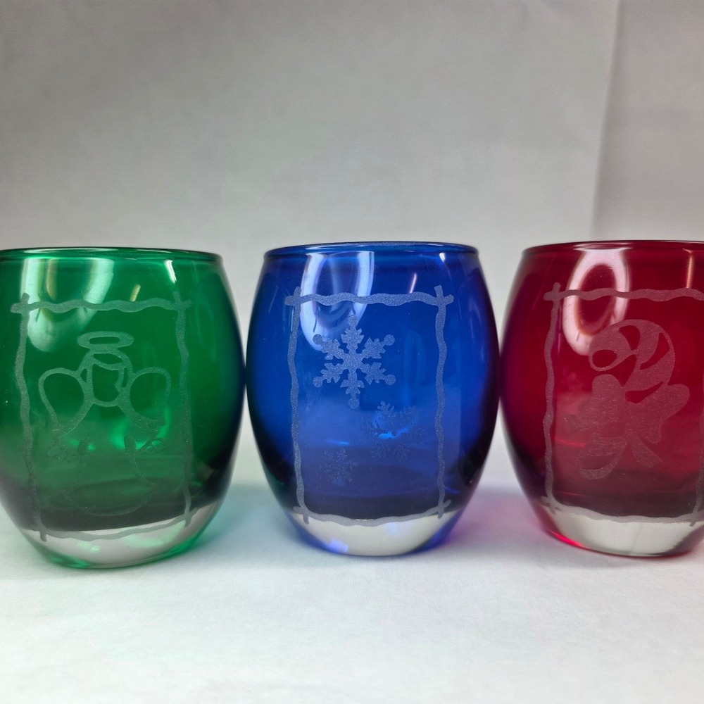 Partylite Trio,‎ #P7906 Etched Candle Tealight RETIRED - NIB Christmas